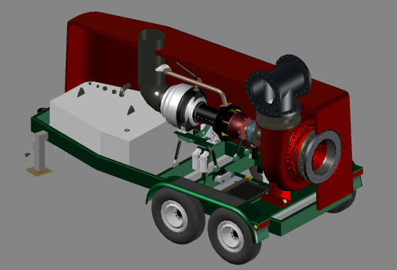 industrial portable high pressure pump system for flood control